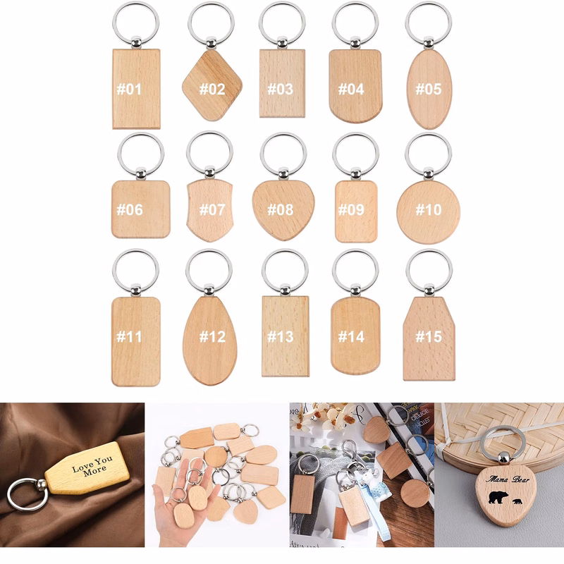 Wooden Keychain Blanks