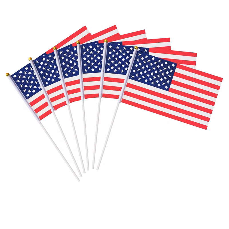 Small Mini Plain Flag On Stick