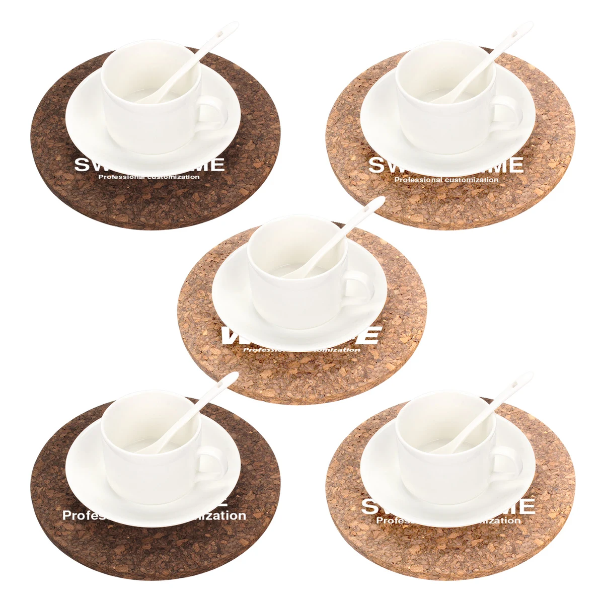 3.5" Round Cork Coasters 1