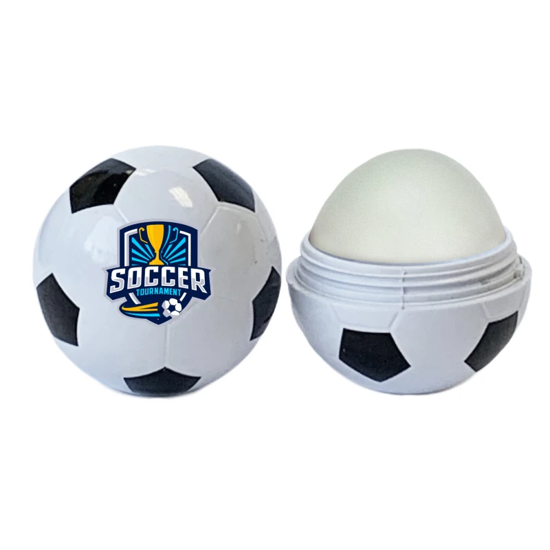 Soccerball Lip Balm Ball Moisturizer, custom lip balm with logo imprint 1