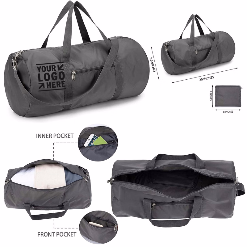 Men Women 20-24-28 Inches Foldable Gym Duffel Travel Sport Bag With Inner Pocket