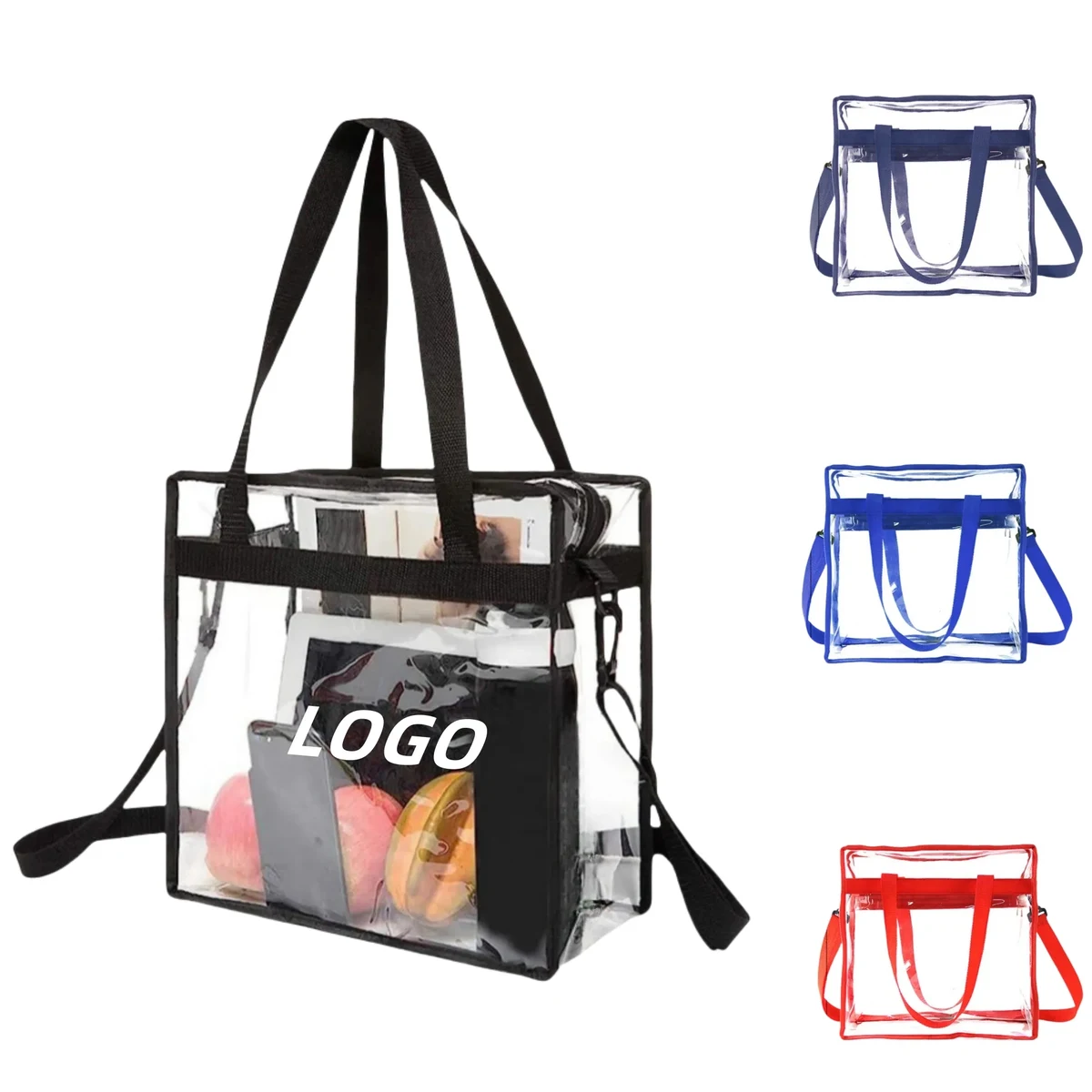 Large Beach Concert Clear PVC Shopping Tote Bag 1