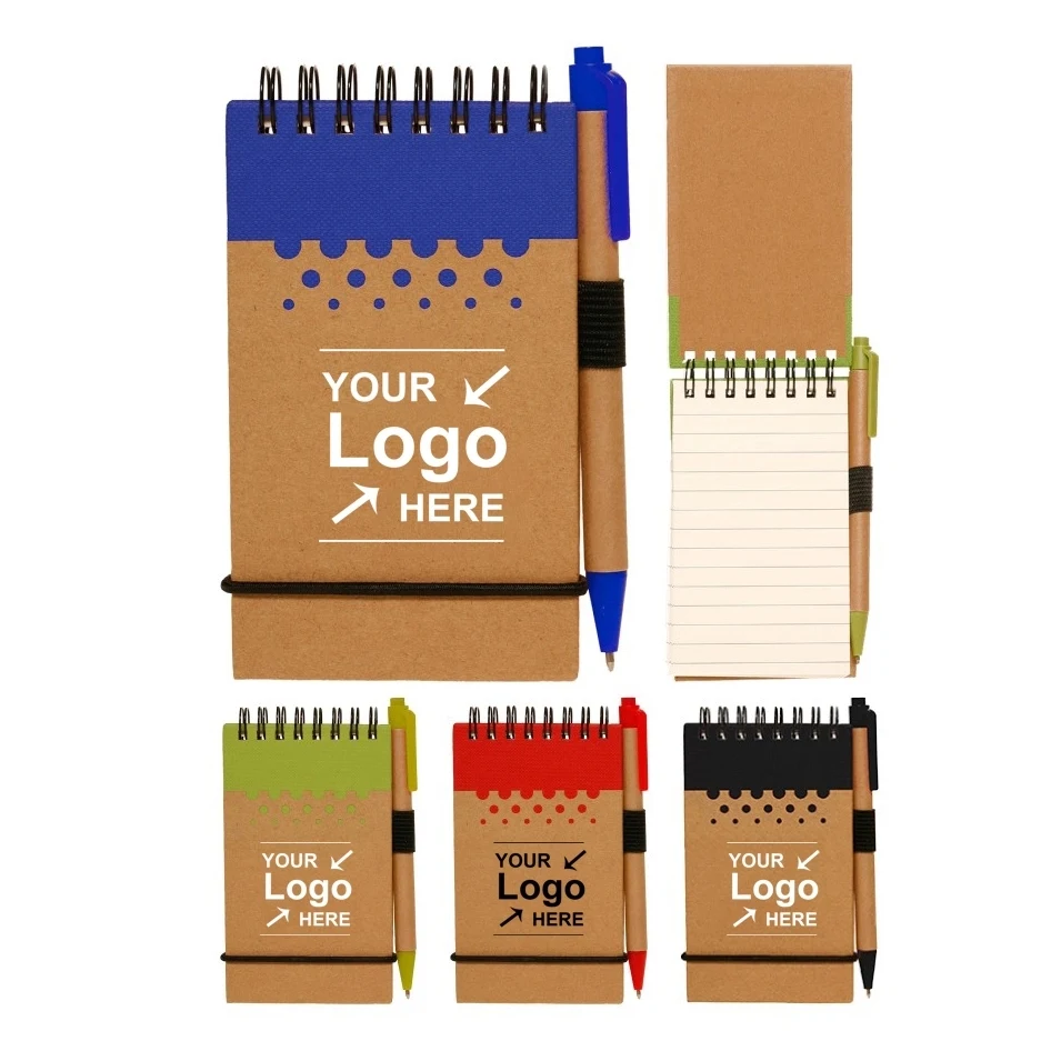 Eco Spiral Notebook Jotter w/Pen 1