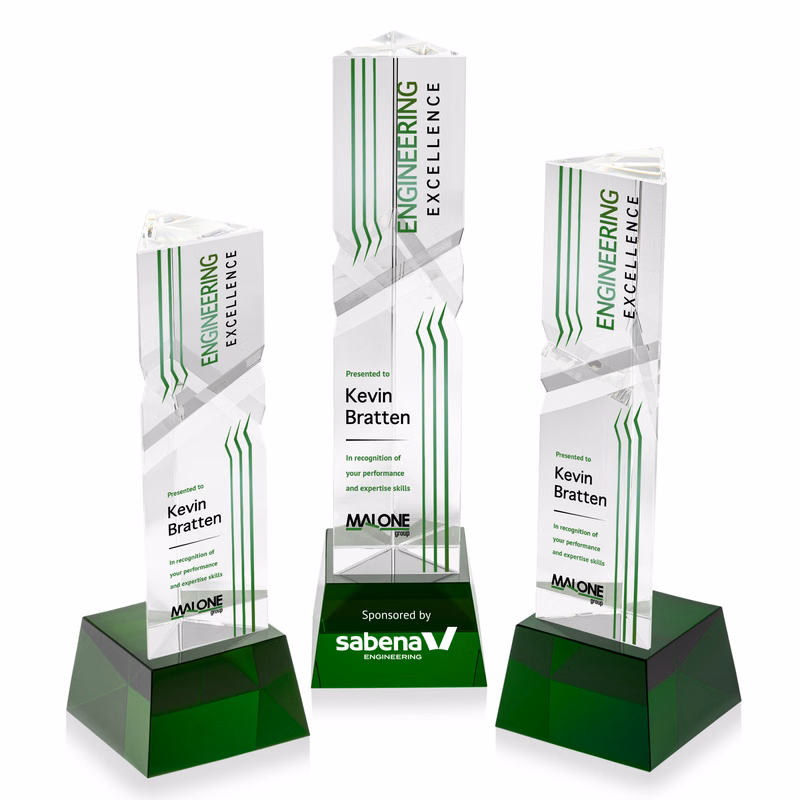 Oakham VividPrint™ Award on Robson Base - Green