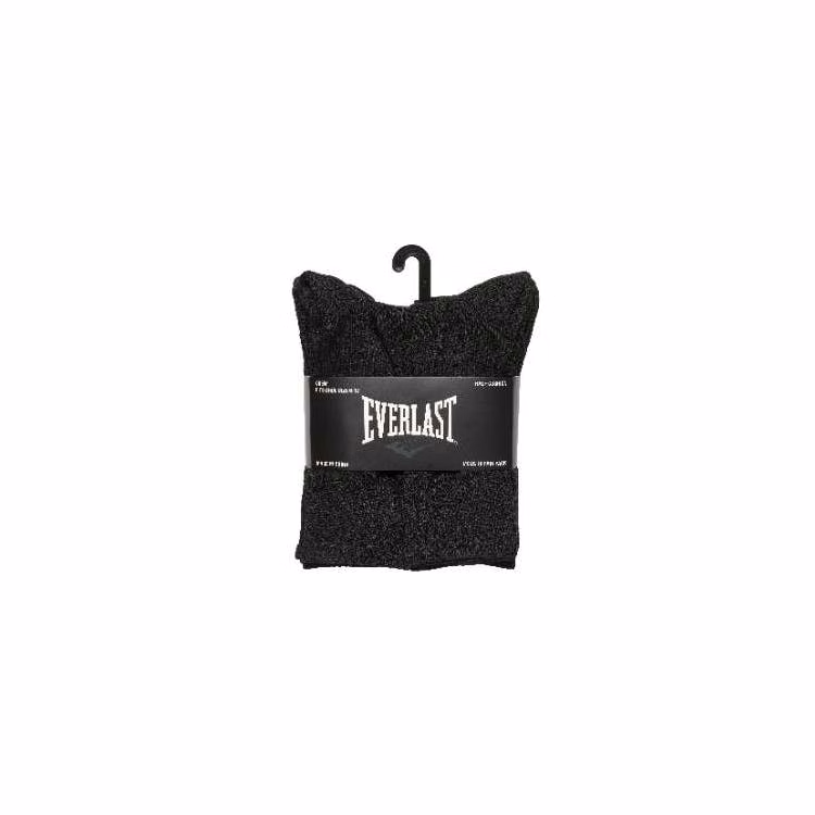 Everlast Men's Performance Half Cushion Crew Large Black
