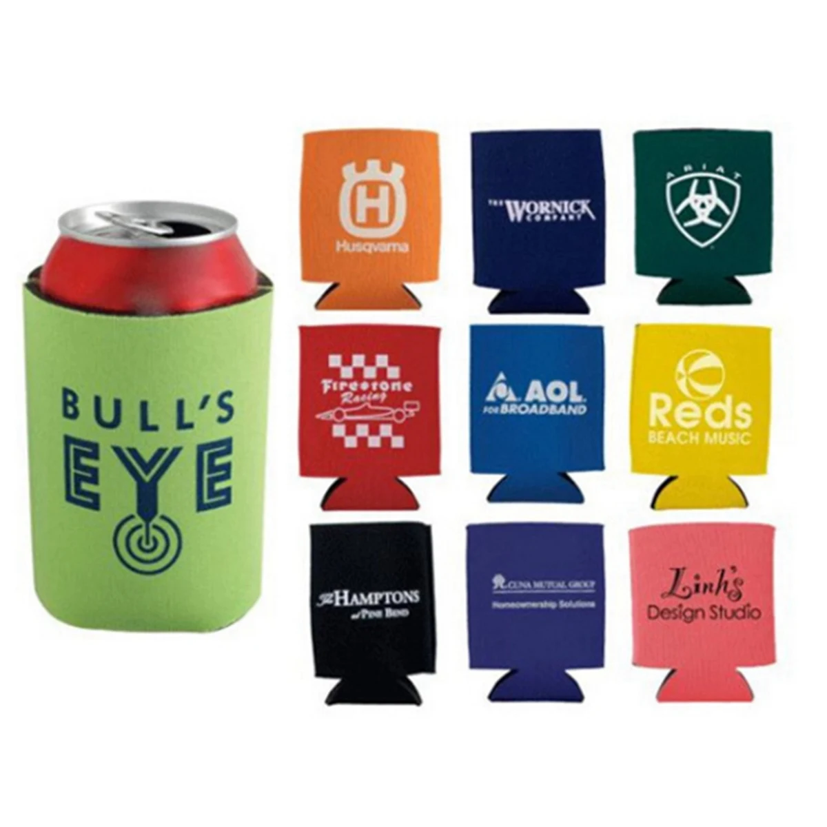 Budget Collapsible Foam Can Holder, custom koozie with logo imprint 1
