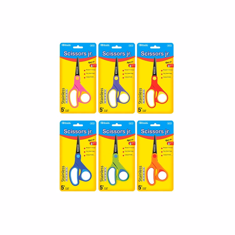 5" Pointed Tip Scissors - Soft Grip Stainless Steel