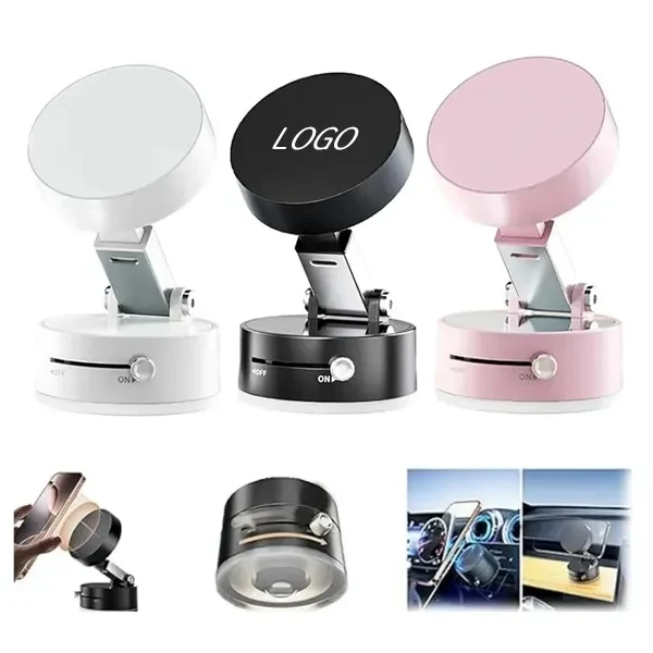 Foldable Magnetic Phone Holder with Vacuum Mount Stand 1