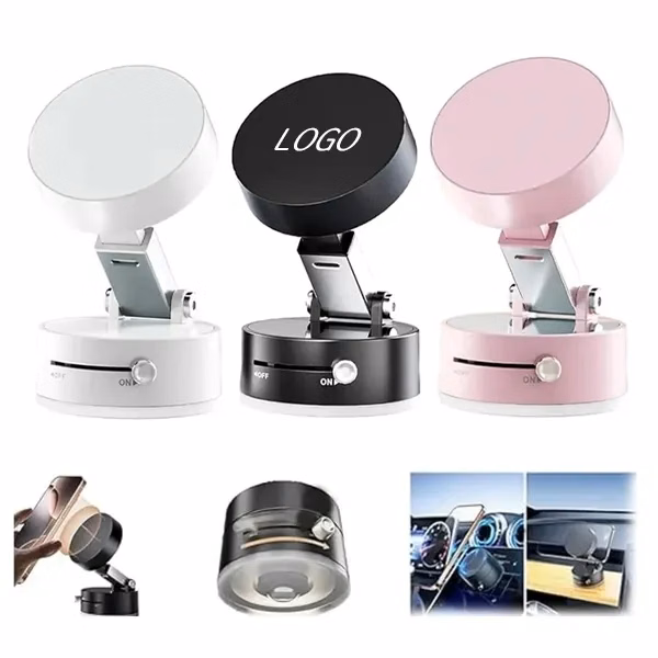 Foldable Magnetic Phone Holder with Vacuum Mount Stand