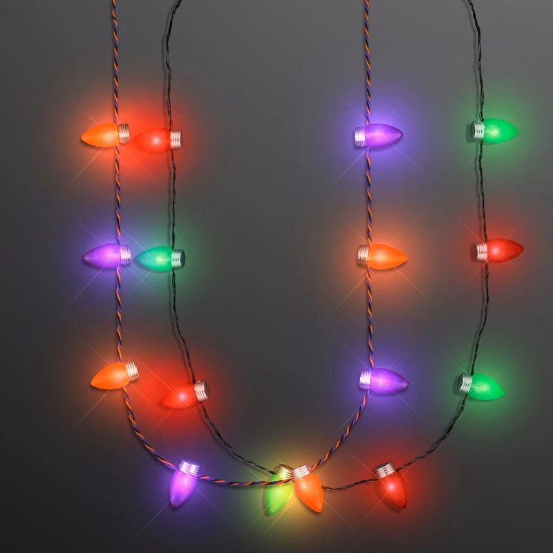 Holiday Light Necklaces With 1" Bulbs