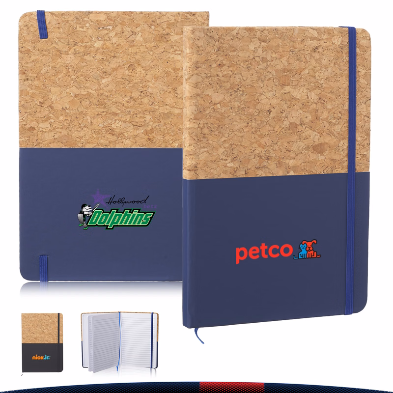 Two Tone Hard Cover Cork Bound Notebook