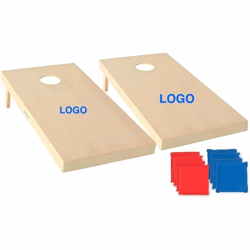 2 pieces Wooden Cornhole Boards with Cornhole-Bag Set