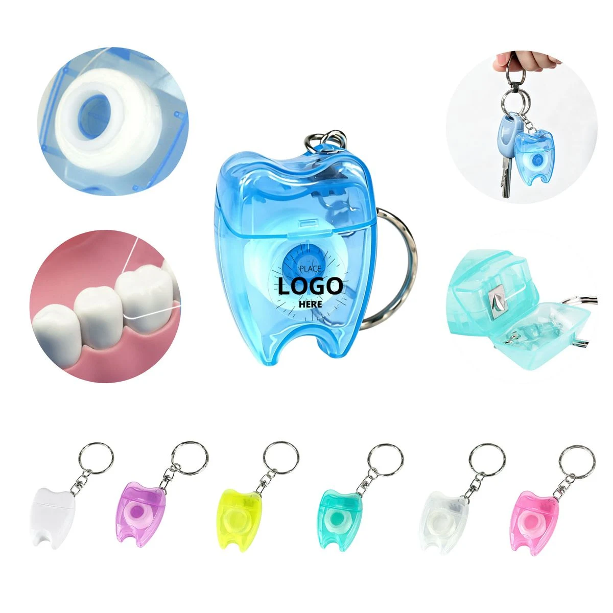 Portable Dental Floss Keychain 1
