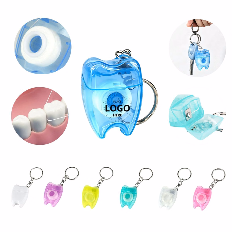 Portable Dental Floss Keychain