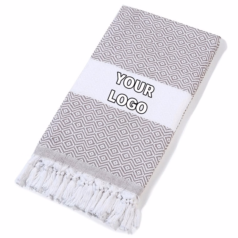 Custom Turkish Jacquard Beach Towel - 50'' x 60''
