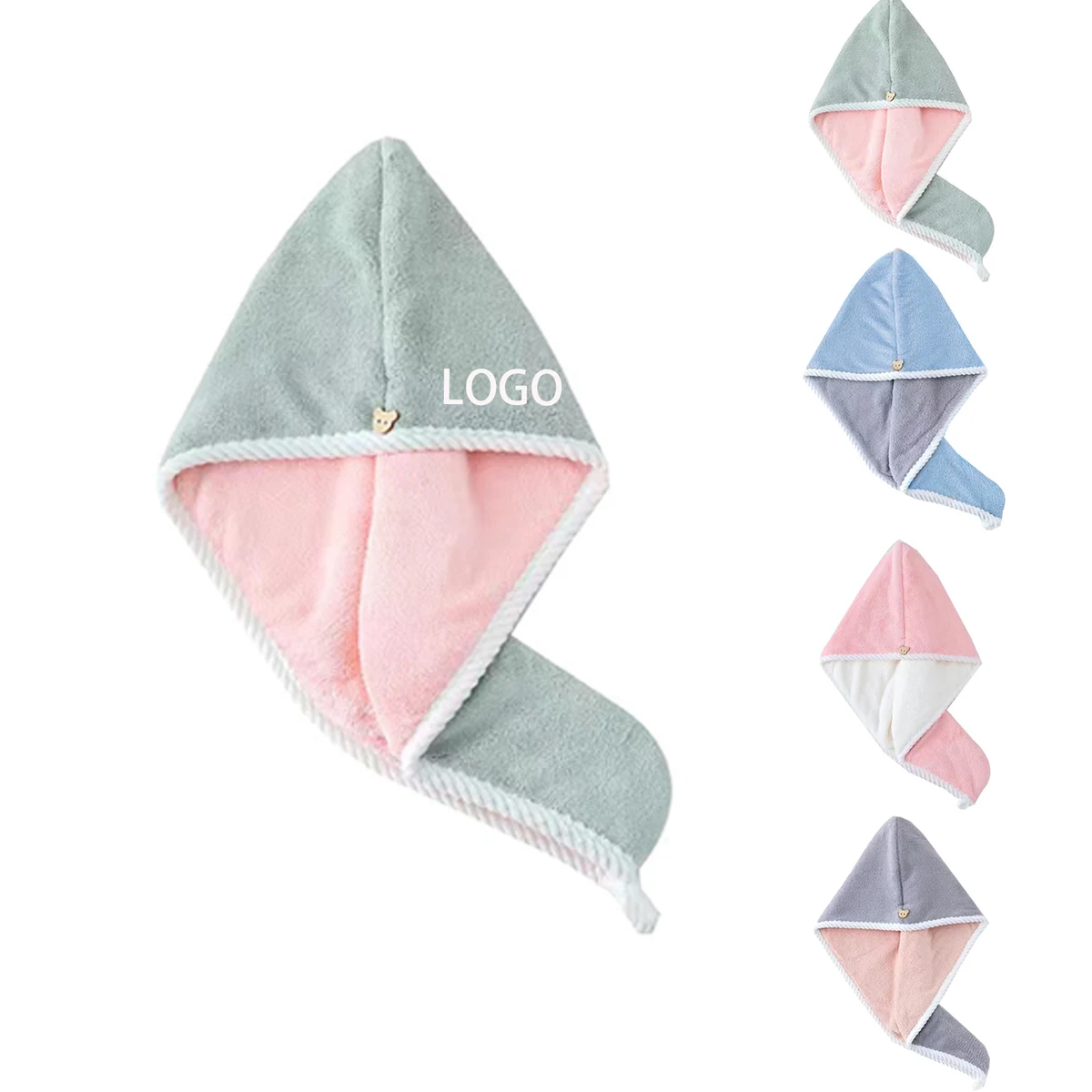 MOQ:10pcs Super Absorbent Microfiber Towel Wrap 1
