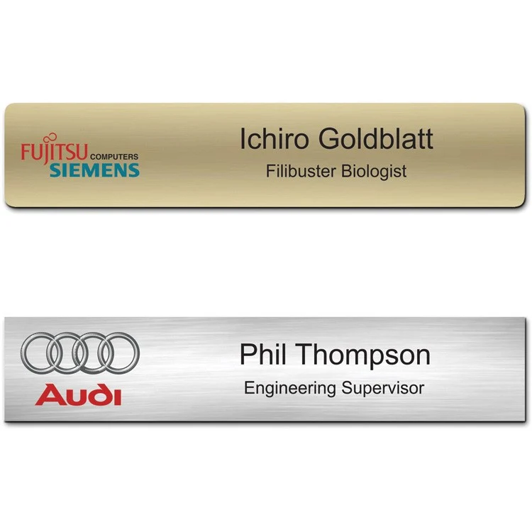 The Zeus full color metallic plastic name plate 2"x10" 1