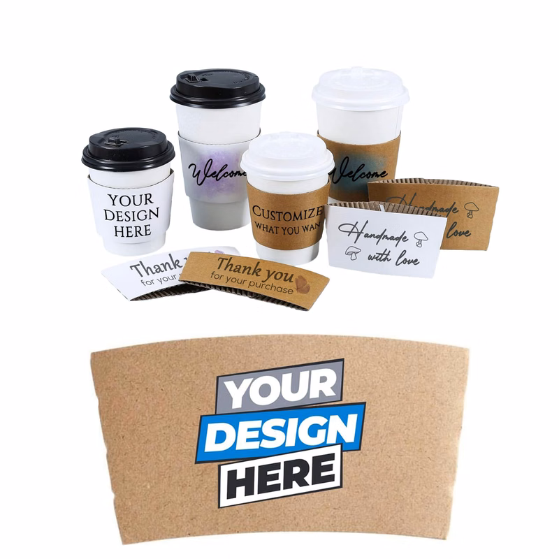 Custom Corrugated Paper Coffee Cup Sleeve