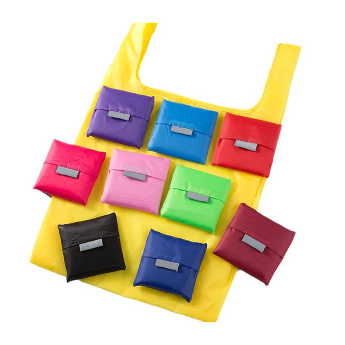 MOQ 50 Durable Foldable Tote Bag Oxford Cloth Reusable Shopping Bag, custom tote bag with logo imprint 1