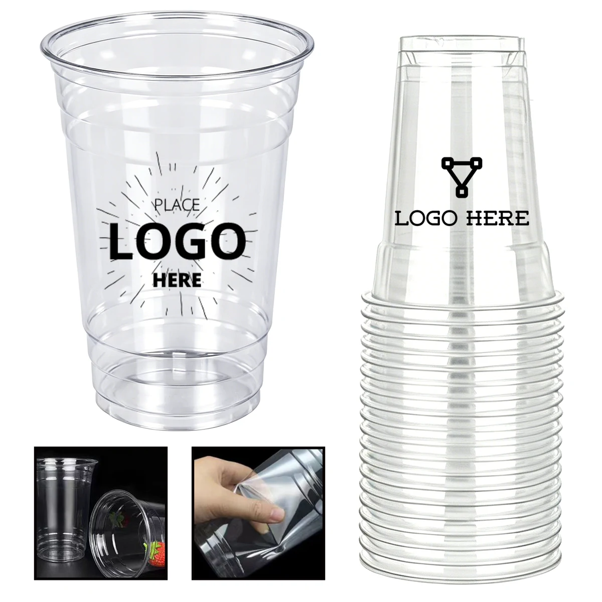 Custom 24oz Full-Body Printed PET Cup 1