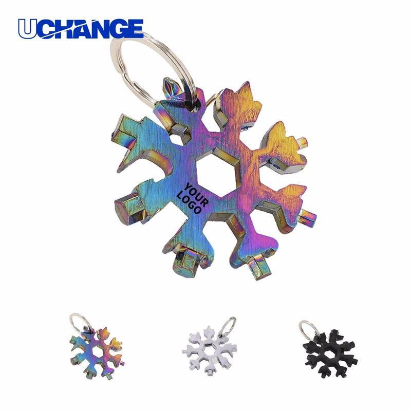 Zinc Alloy Snowflake Multi Tool 2.6 x 2.6 x 0.3 Inch