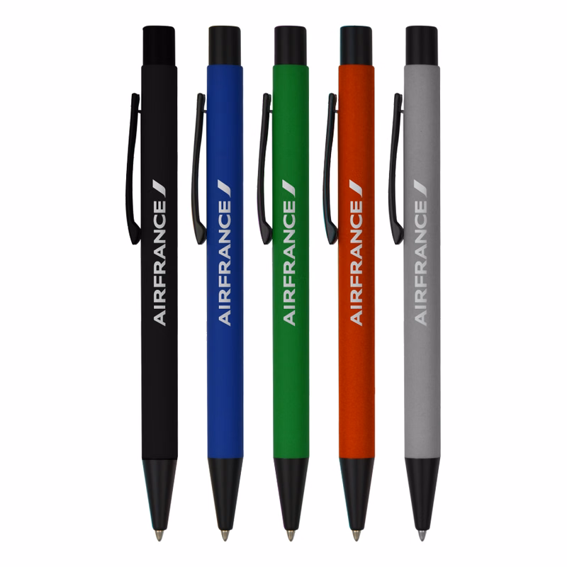 Soft Grip Click Metal Ballpoint Pen