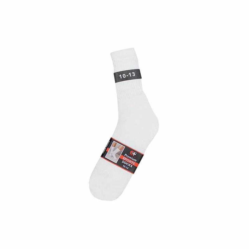Women's Sports Socks - White Size 10-13