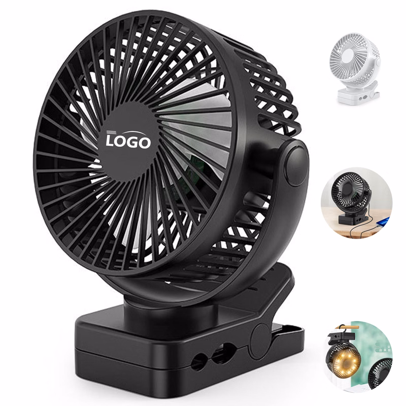 6" 3-in-1 Clip-On Tent Fan with LED & Power Bank