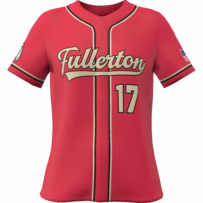 Breeze Full Button Softball Jersey