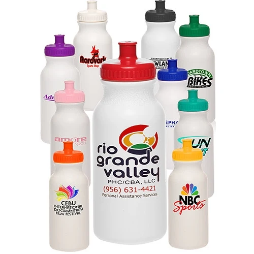 20 oz White Super Value Sports Bottle 1