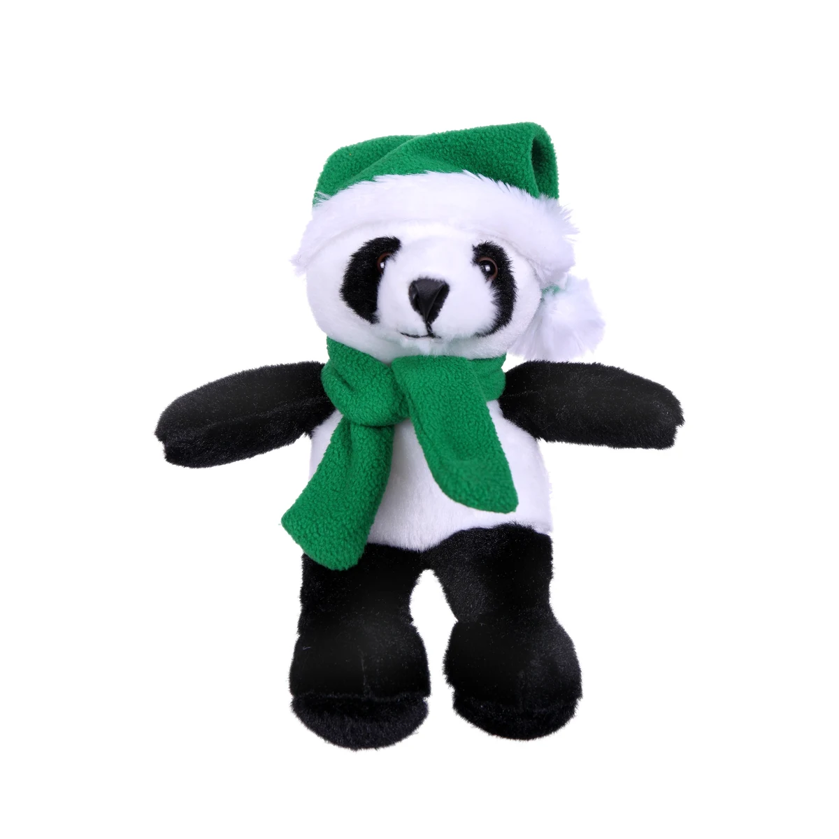 Soft Plush Stuffed Panda with Christmas Hat and Scarf 1
