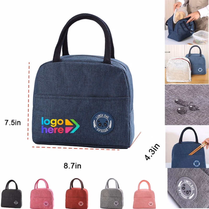 Portable Handheld Aluminum Foil Insulated Lunch Tote Bag