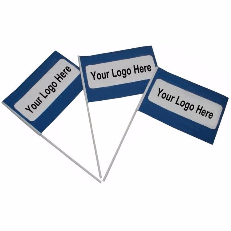 Polyester Flag w/ Handle (8"x5")