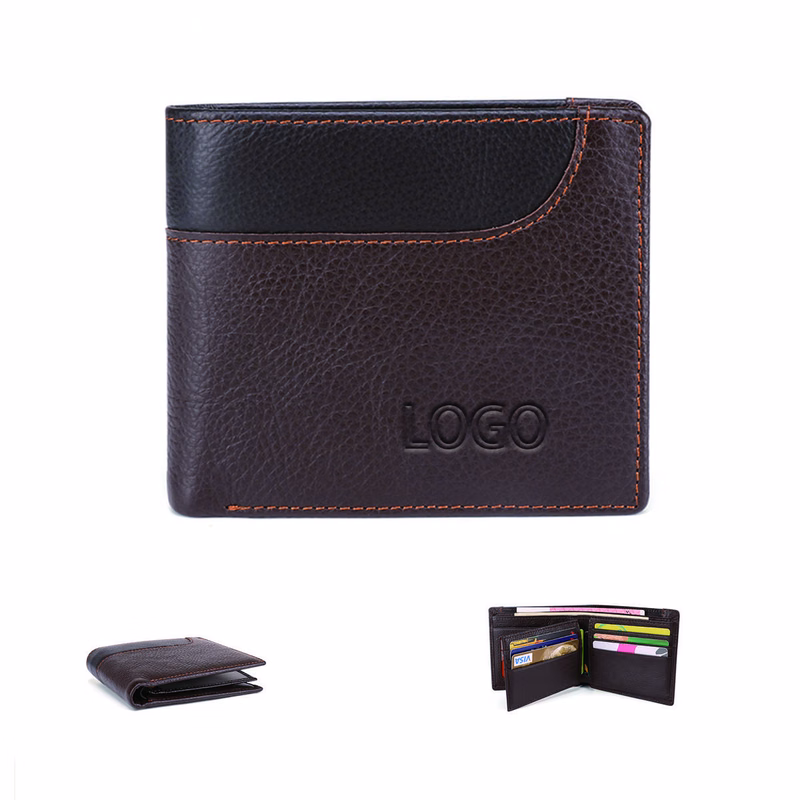 Men'S Genuine Leather Pass Case Multiple Card Slots