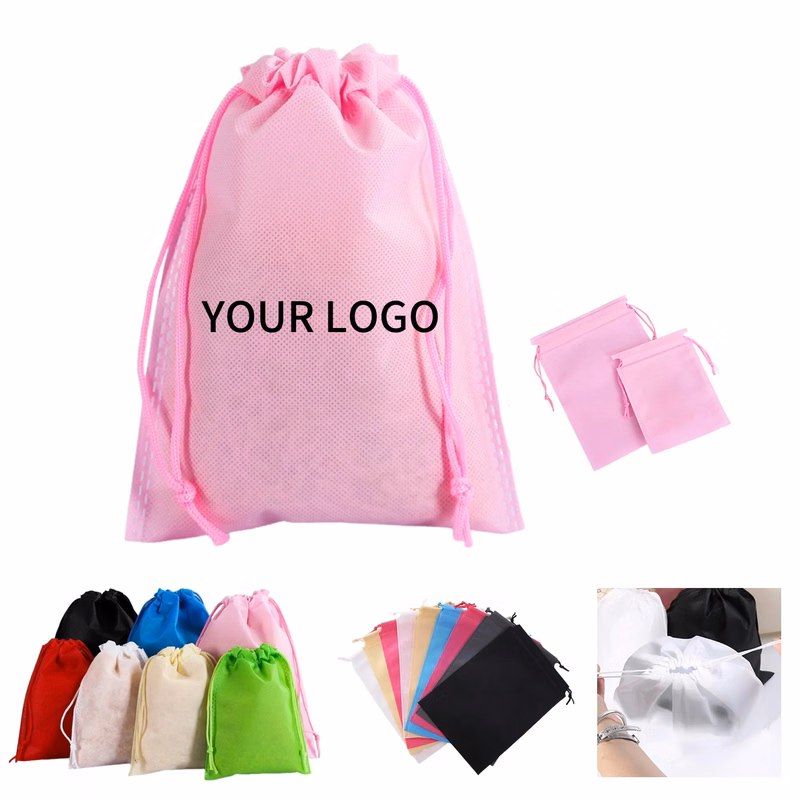 Foldable Non Woven Drawstring Sports Backpack