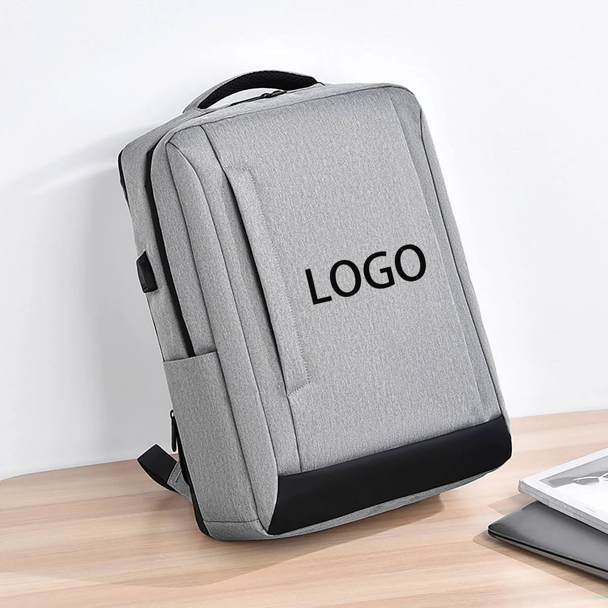 Slim Durable Laptops Travel Backpacks with USB Charging Port 1
