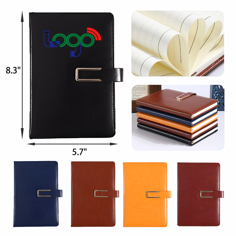 Stylish A5 Magnetic Buckle Leather Notebook