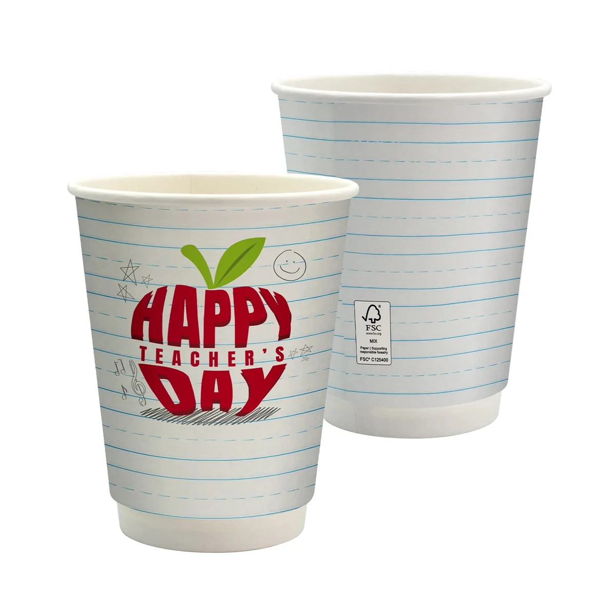 12 oz. Teacher Full Color Paper Cup 1