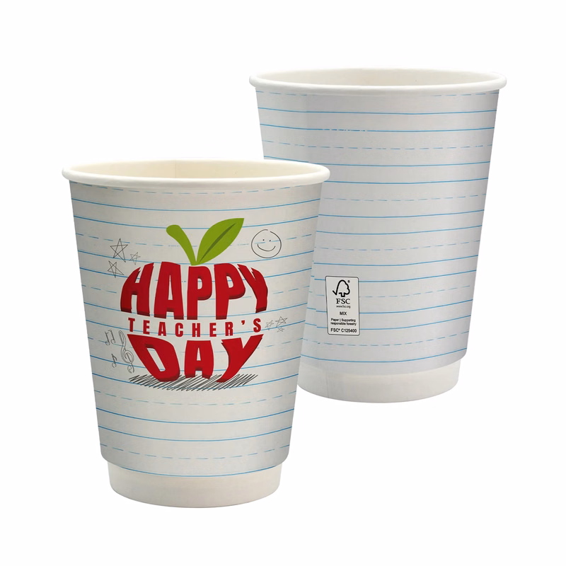 12 oz. Teacher Full Color Paper Cup
