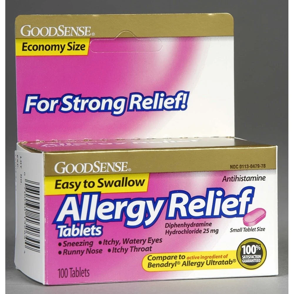 Allergy Relief Tablets - 100 Count 1