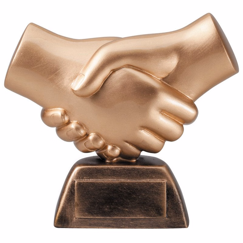 Gold Handshake Resin
