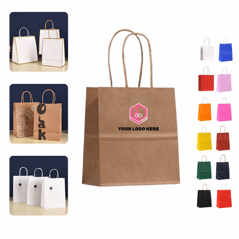 Personalized Kraft Paper Bag with Handles