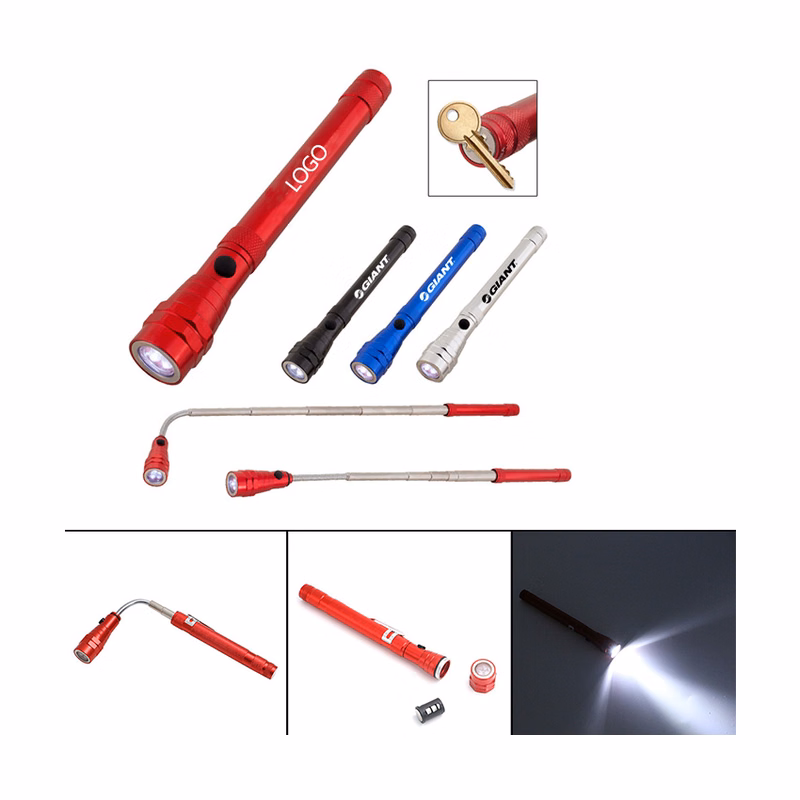 Telescopic Aluminum LED Flashlight W/ Magnet