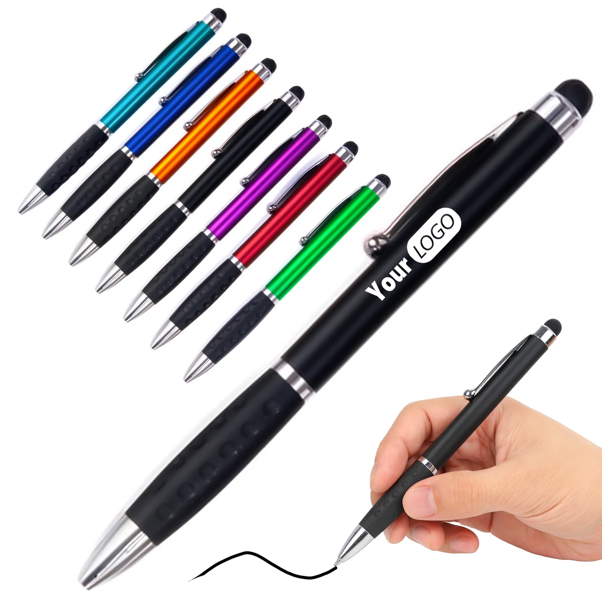 Color Barrel Pen With Stylus Tip 1