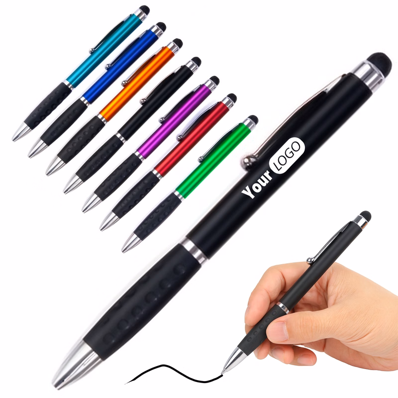 Color Barrel Pen With Stylus Tip