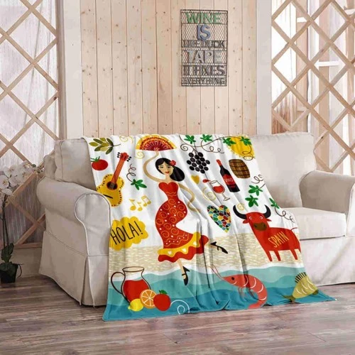 Full Sublimation Sherpa Throw Blanket - 50"x60" 1