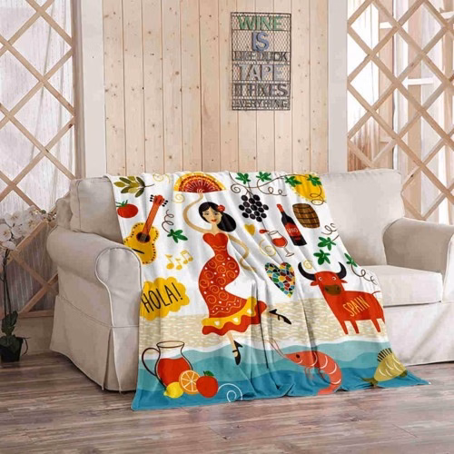 Full Sublimation Sherpa Throw Blanket - 50"x60"