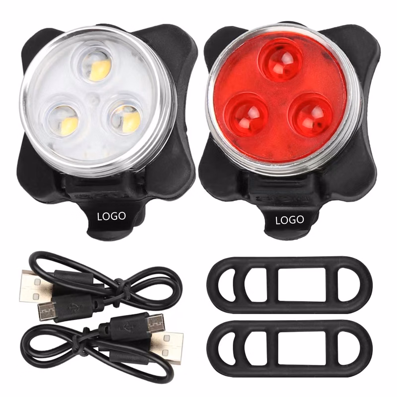2 Pack LED Rechargeable Front Bike Lights Set