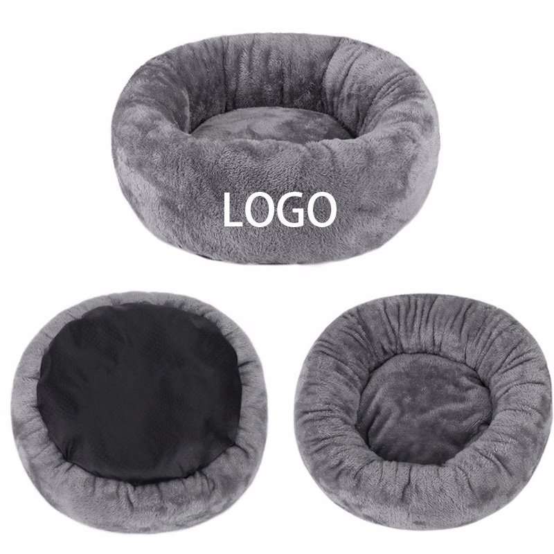 Cozy Arctic Plush Pet Round Bed
