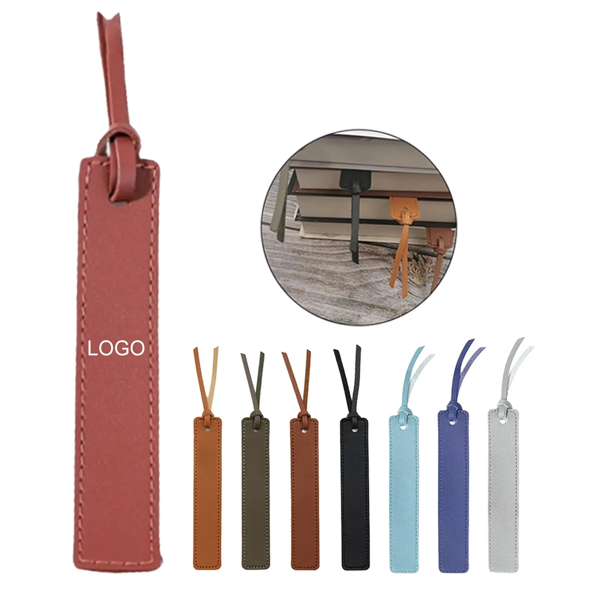 Portable mini leather bookmark 1